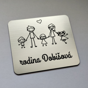 Menovka na dvere rodina